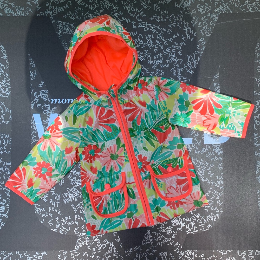 **NEW** Toddler Girl Floral Raincoat - So Cute!